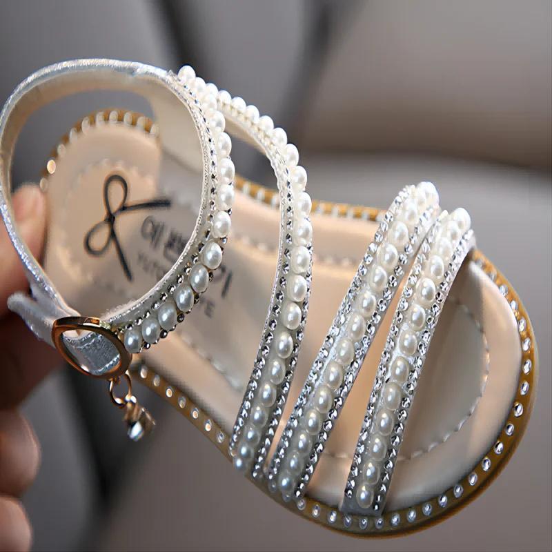 Fille sandales été mode enfants bébé filles Bling strass princesse unique sandales pour petite grand