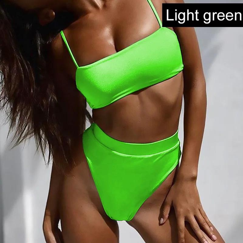 Maillot de bain brésilien push-up pour femmes, bikini sexy, taille haute, ensemble deux pièces, pour