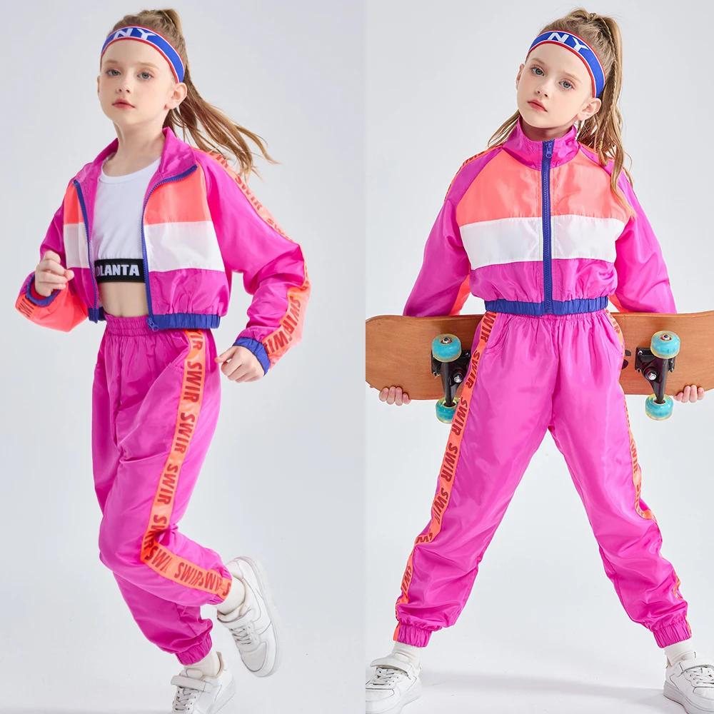 LOlparquet-Ensemble de vêtements de danse pour filles, costume de performance d'équipe de jazz moder