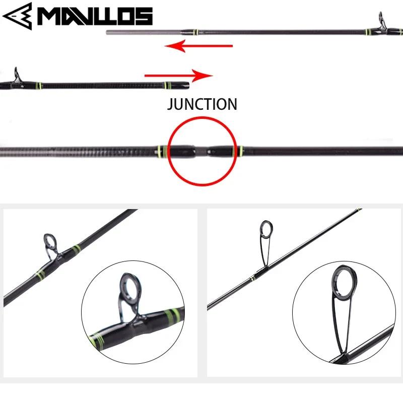 Mavllos délicatesse pointe solide canne à filer leurre 0.6-8g/0.8-10g rapide ultraléger carbone UL p