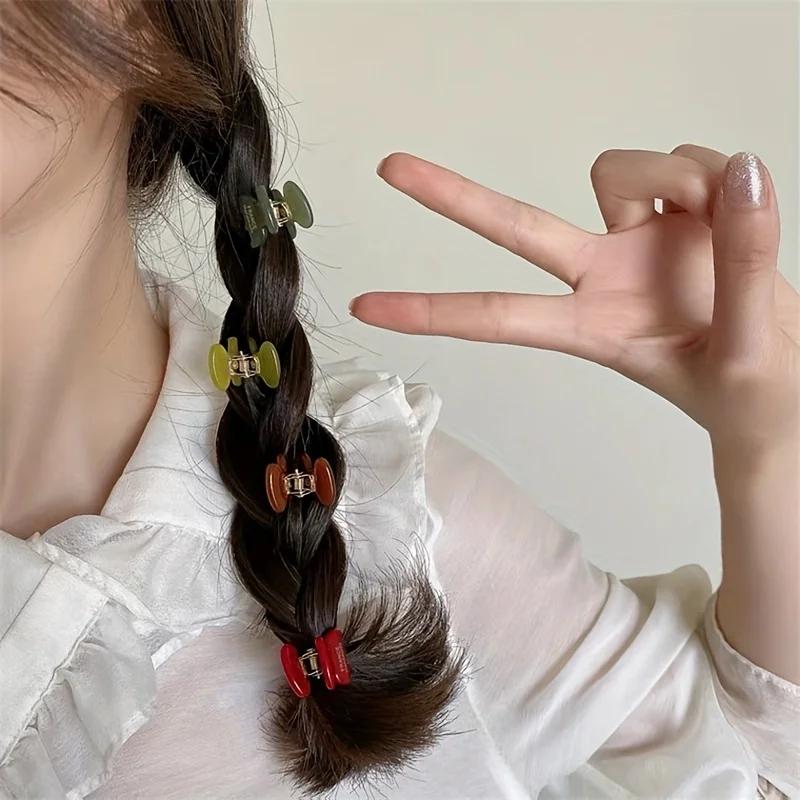 Mini pinces à cheveux en acétate pour femmes, épingles latérales, petite taille, requin, doux, migno