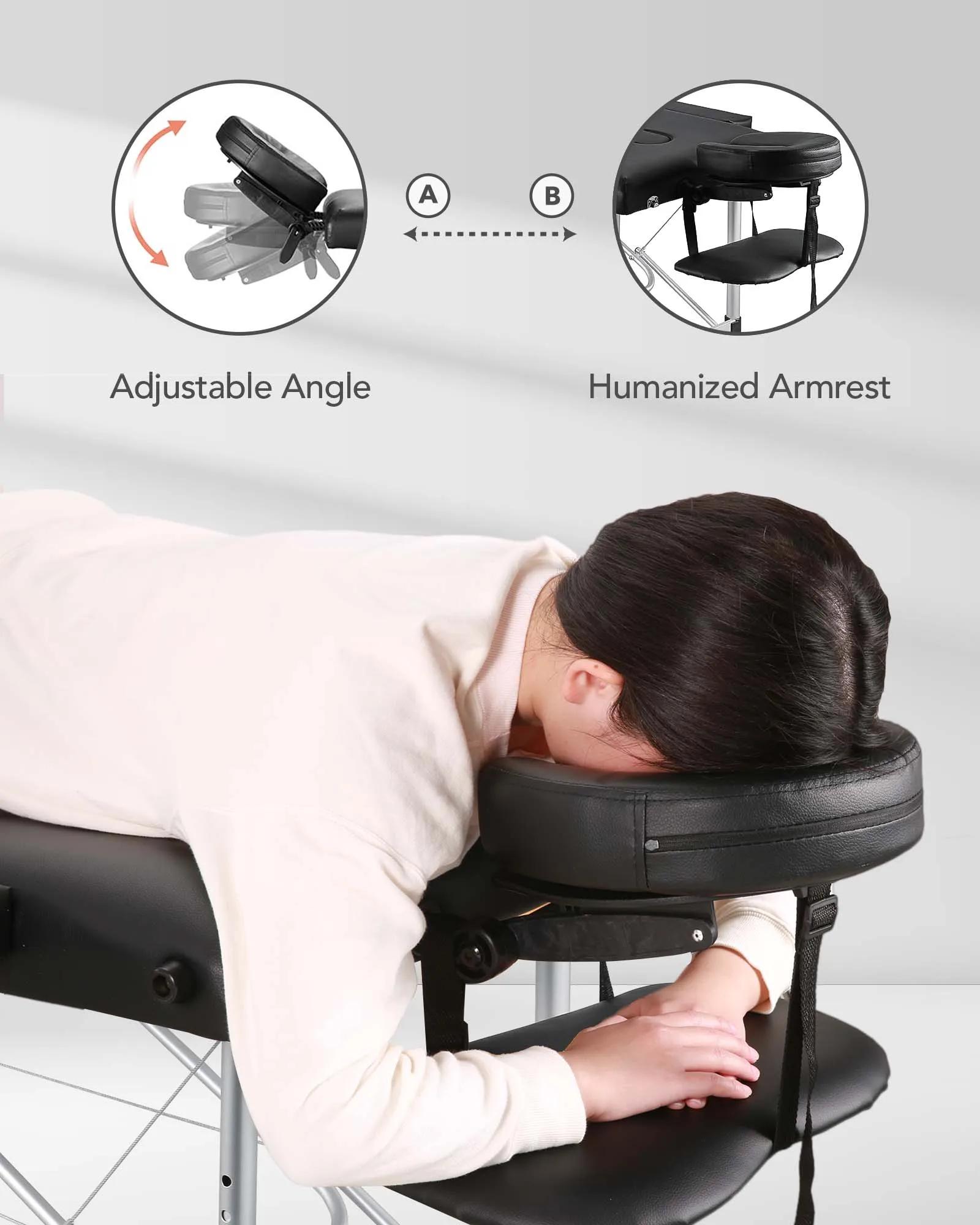 Table de Énergie Professionnelle Portable, Large, 84 Pouces, pour le Visage, Lits de SPA, avec Étui 