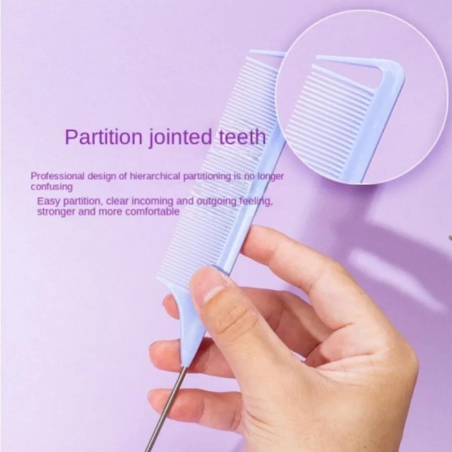 Peigne professionnel à queue pointue couleur bonbon, pour perruque, cloison, tresse, teinture pour c
