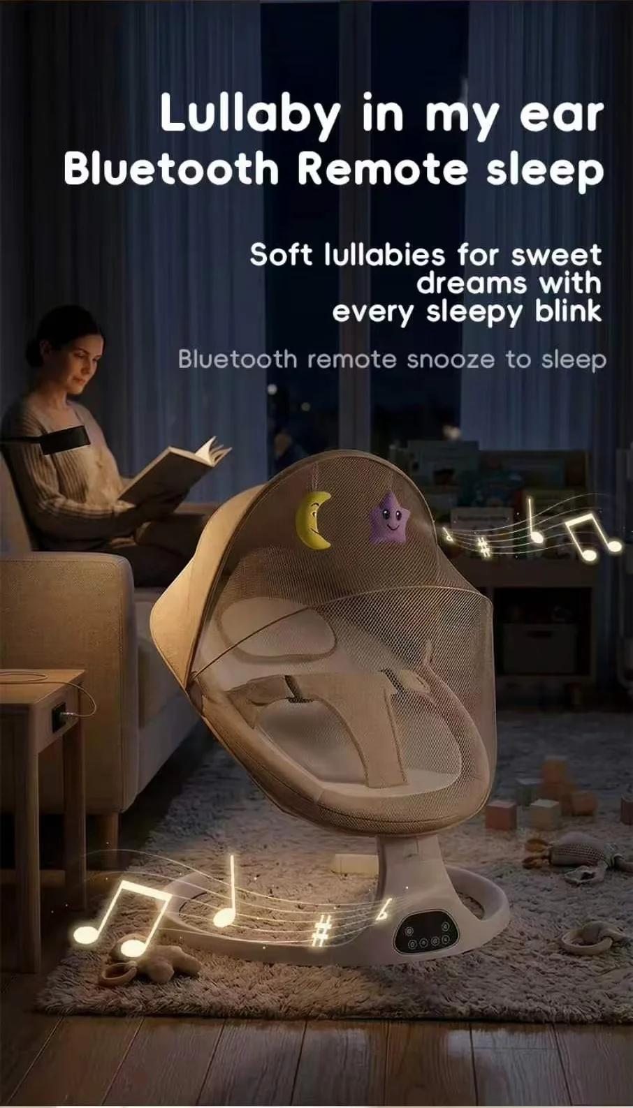 Berceau pour bébé, chaise à bascule, lit bébé, berceaux, balançoire électrique pour bébé, transat po