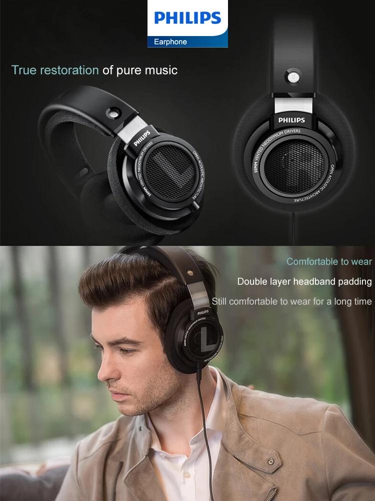 Philips SHP9500 casque filaire HiFi stéréo musique écouteur 3.5mm 6.3mm Interface ordinateur portabl