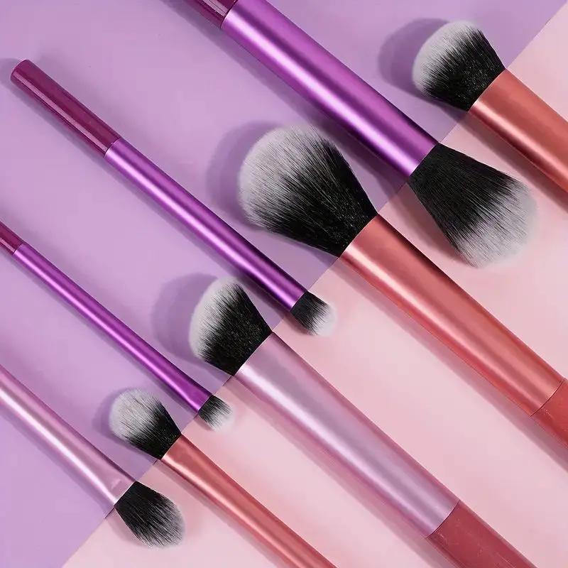Ensemble de pinceaux de maquillage professionnels 8 pièces, cheveux synthétiques doux et de qualité 