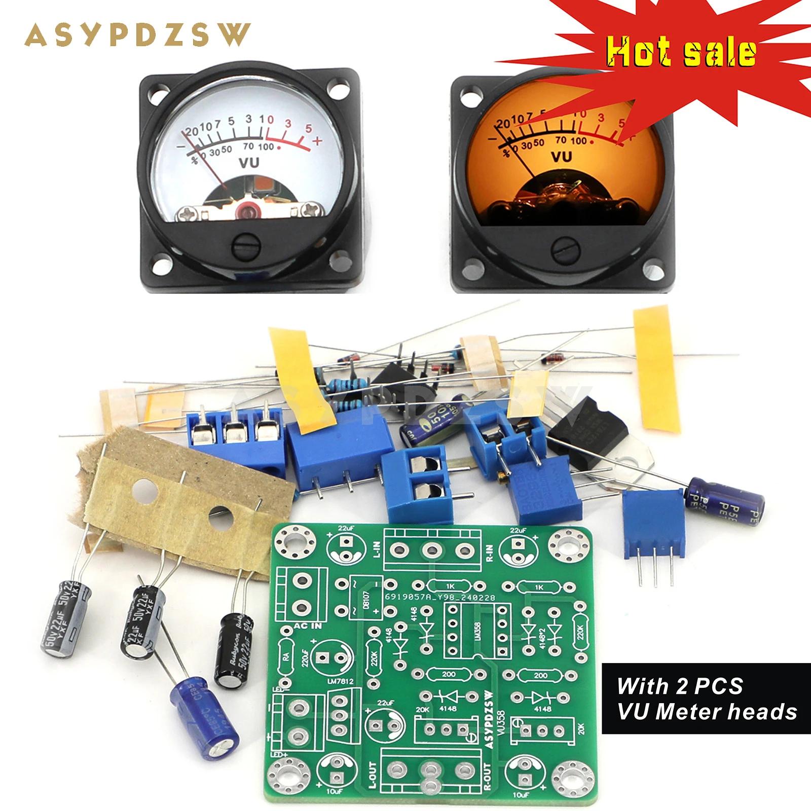 ASYPDZSW-Pilote de compteur audio VU niveau LM358 VU358, kit de bricolage, carte finie + 2 pièces av