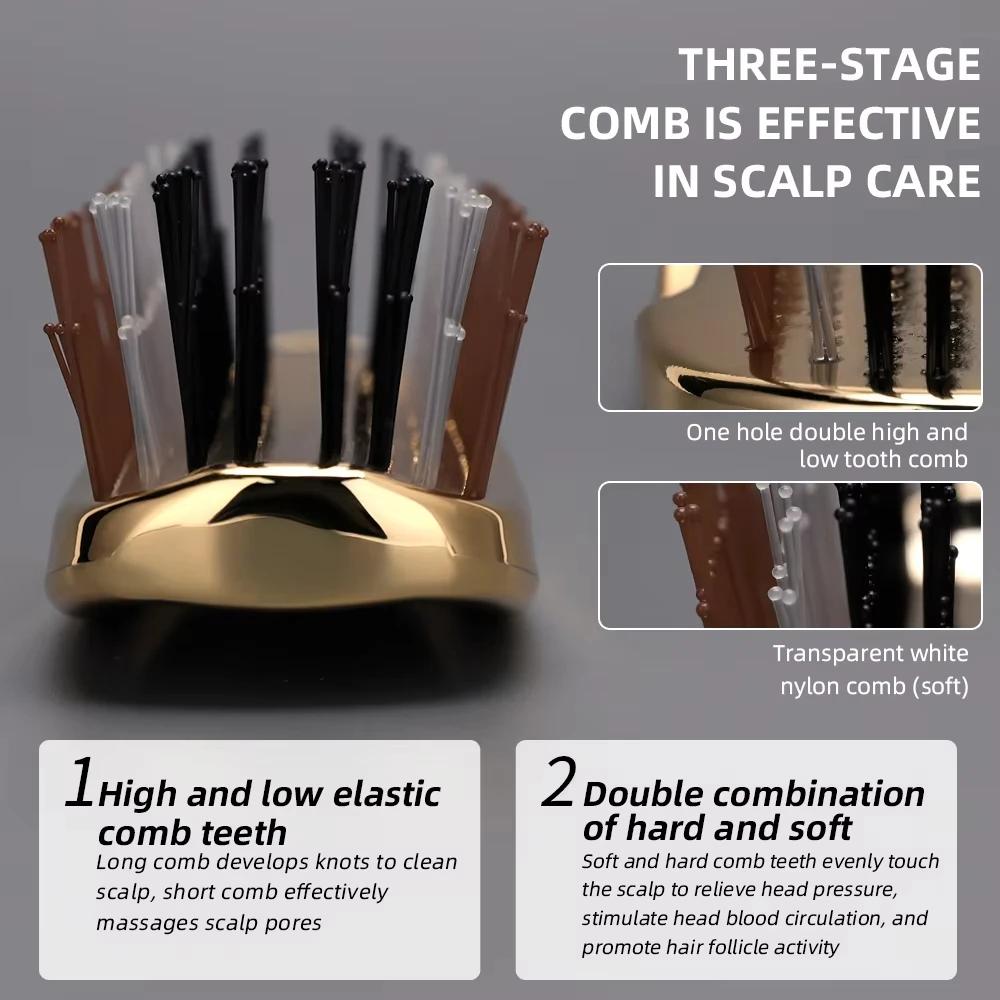 Masseur de tête japonais Premium, brosse pour cuir chevelu, masseur de cheveux, shampoing, brosse dé