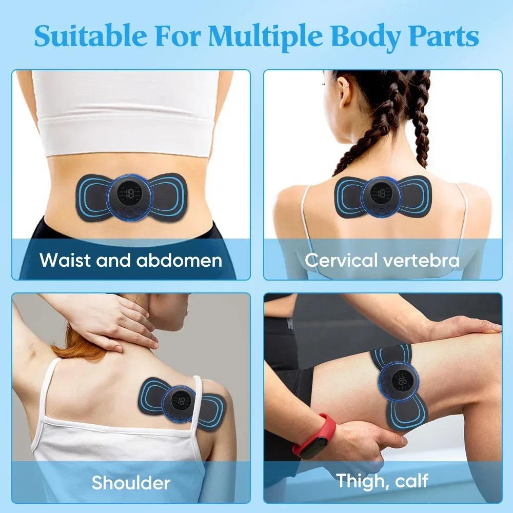 Masseur électrique de cou EMS, stimulateur de Massage musculaire, Instrument basse fréquence, patchs