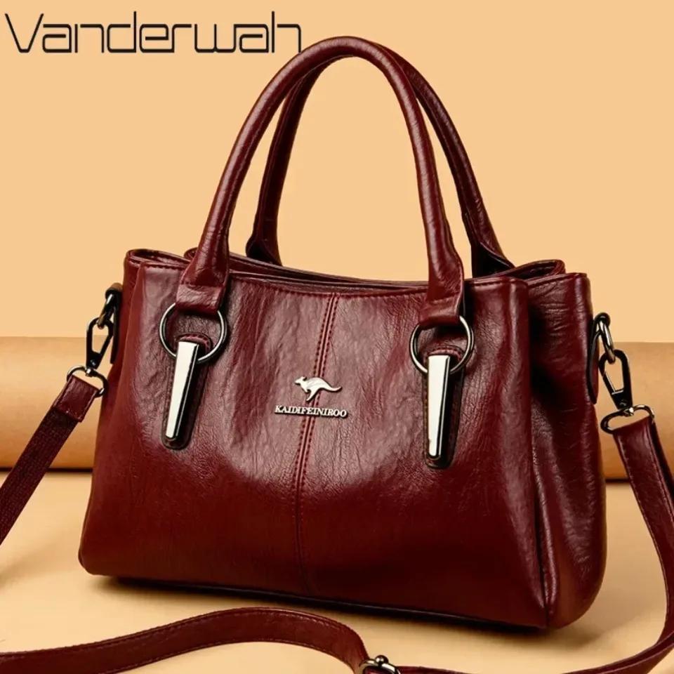 Sacs à bandoulière en cuir souple pour femmes, 2024 véritable, 3 couches, haute qualité, initiés par