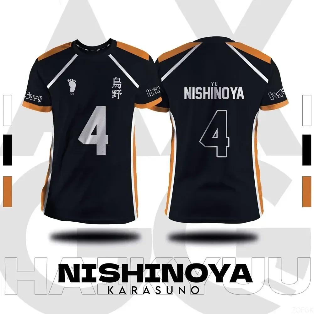 Haikyuu Fukurodani Hinata dessin animé Cosplay hommes maillot été à manches courtes enfants t-shirt 