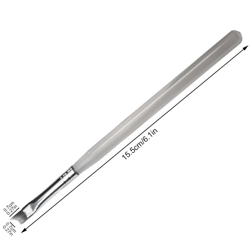RS Nail – brosse professionnelle pour Nail Art français, en forme de demi-lune, Gel UV et peinture a