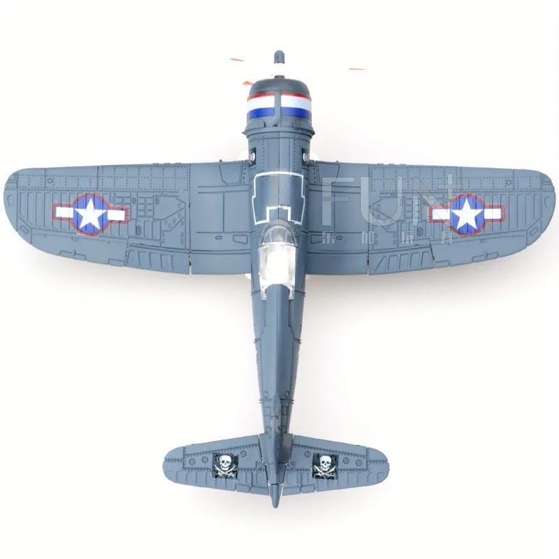Avion de chasse en plastique, échelle US NAVY F4U Corsair Fighter, modèle d'assemblage, couleur aléa