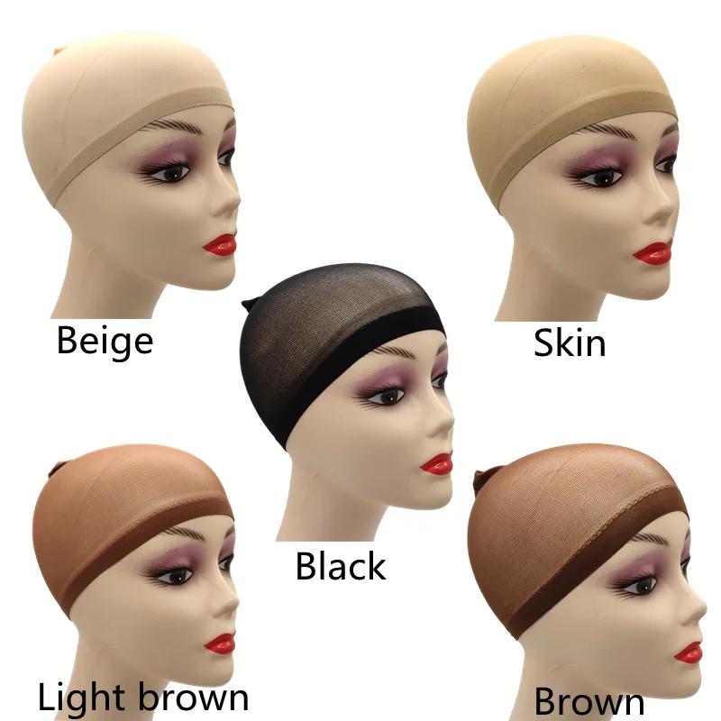 2 pièces/sac bas supérieur bonnet de perruque filet pour tissage de cheveux filets de perruque noir 