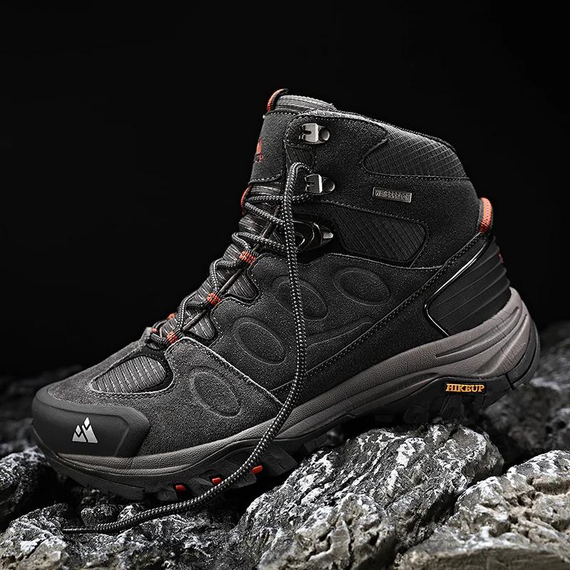 Bottes de randonnée hiver homme HIKEUP - Chaussures imperméables antidérapantes trekking