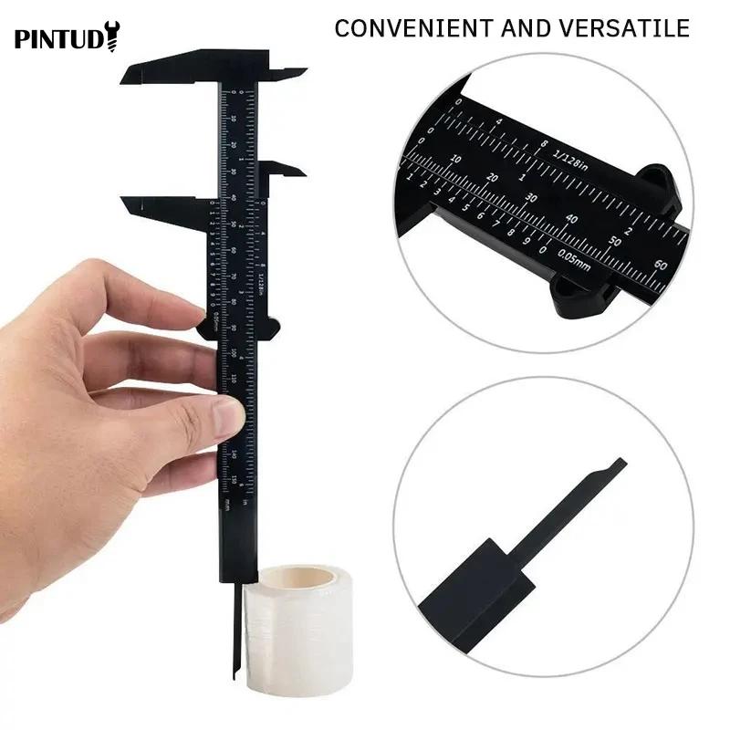 1PC plastique vernier étrier affichage numérique étrier Mini texte jouer étrier étudiant vernier règ