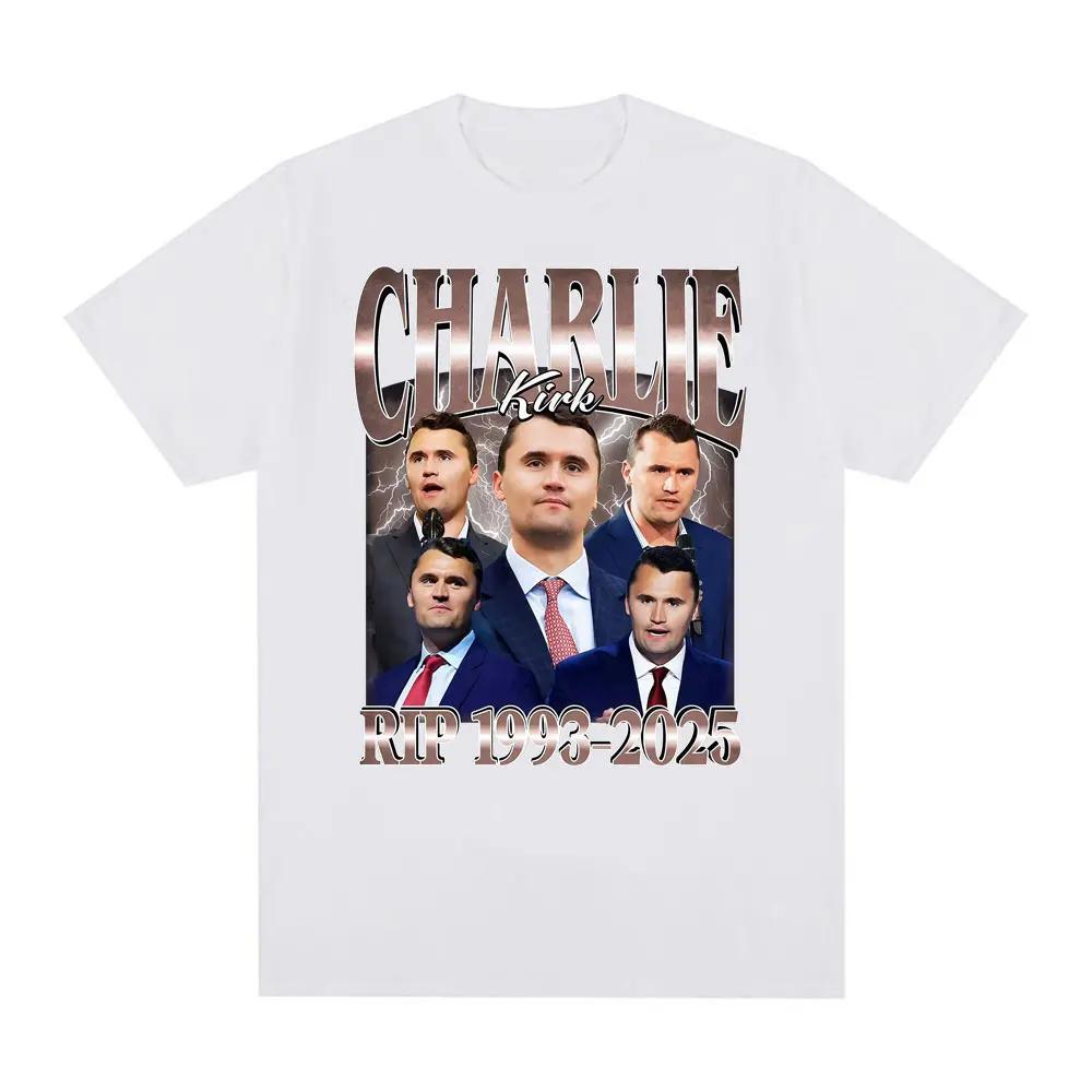 Comique Charlie Kirk RIP 1993-2025 politique commémorative rétro graphique hommes et femmes été impr