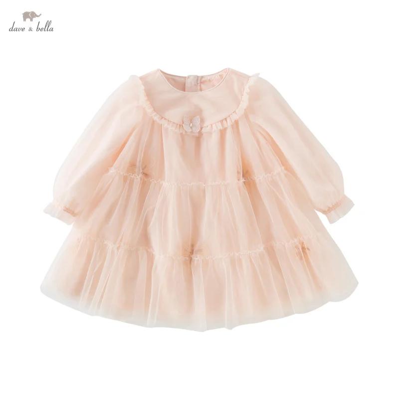 Dave Bella – robe de princesse en maille pour filles, nouvelle collection printemps 2021, breloque p