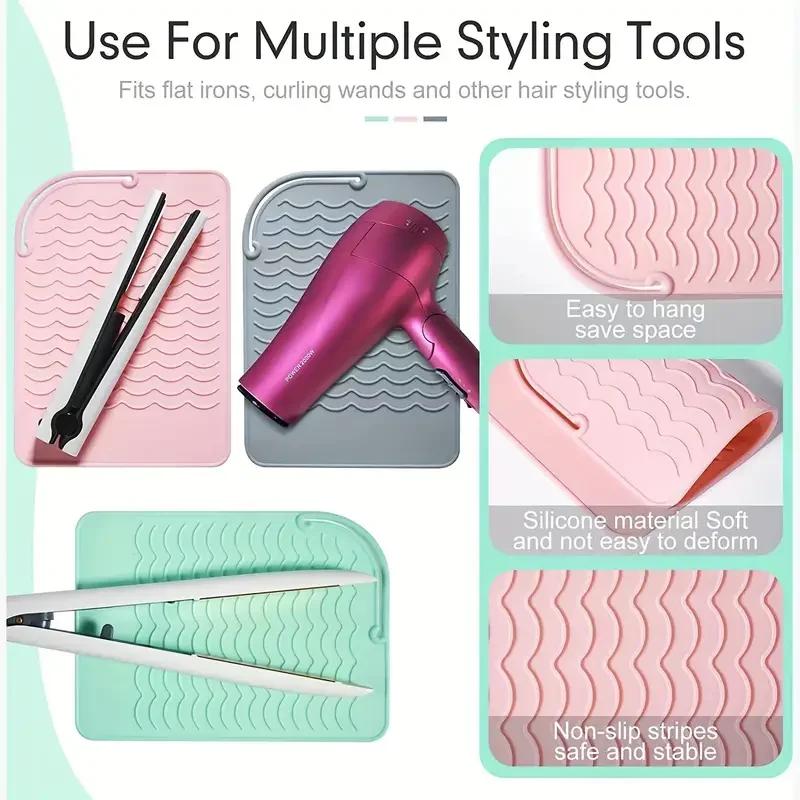 Tapis en Silicone résistant à la chaleur, grande taille, Portable, outils chauds de voyage, housse p