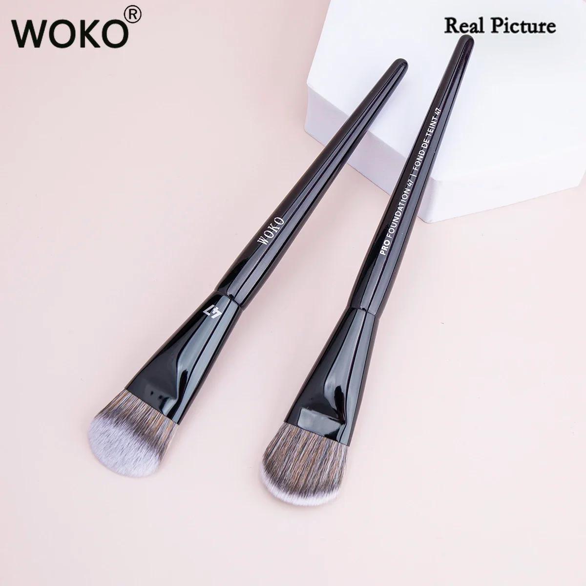 PRO 47 pinceau de fond de teint balai fond de teint ombre brosse liquide crème mélange Blush coudé p