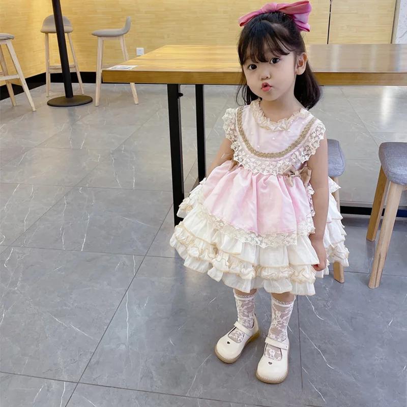 Robe de Princesse Lolita pour Petite Fille, Tenue de Noël Formelle, Ensemble Trois Pièces, Automne