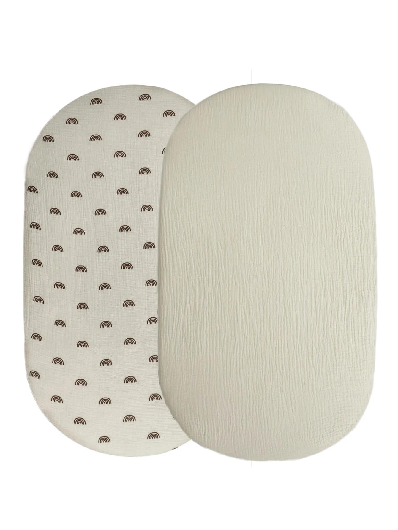 Housse de matelas à langer en mousseline, 2 paquets, draps de couffin ajustés pour filles et garçons