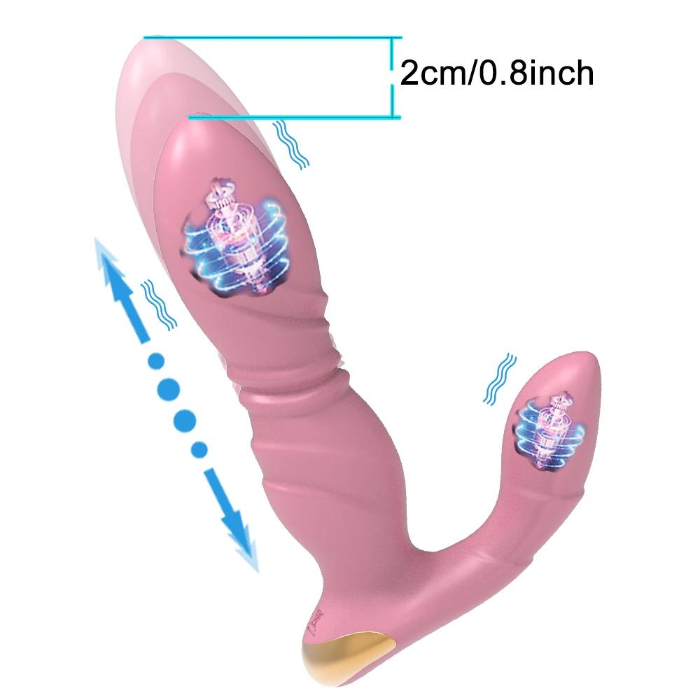 Gode de poussée télécommandé sans fil pour femme, vibromasseur portable, point G, stimulateur de cli
