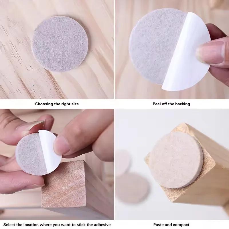 Coussinets de pieds de chaise en feutre, 3mm d'épaisseur, tapis de protection contre les rayures pou