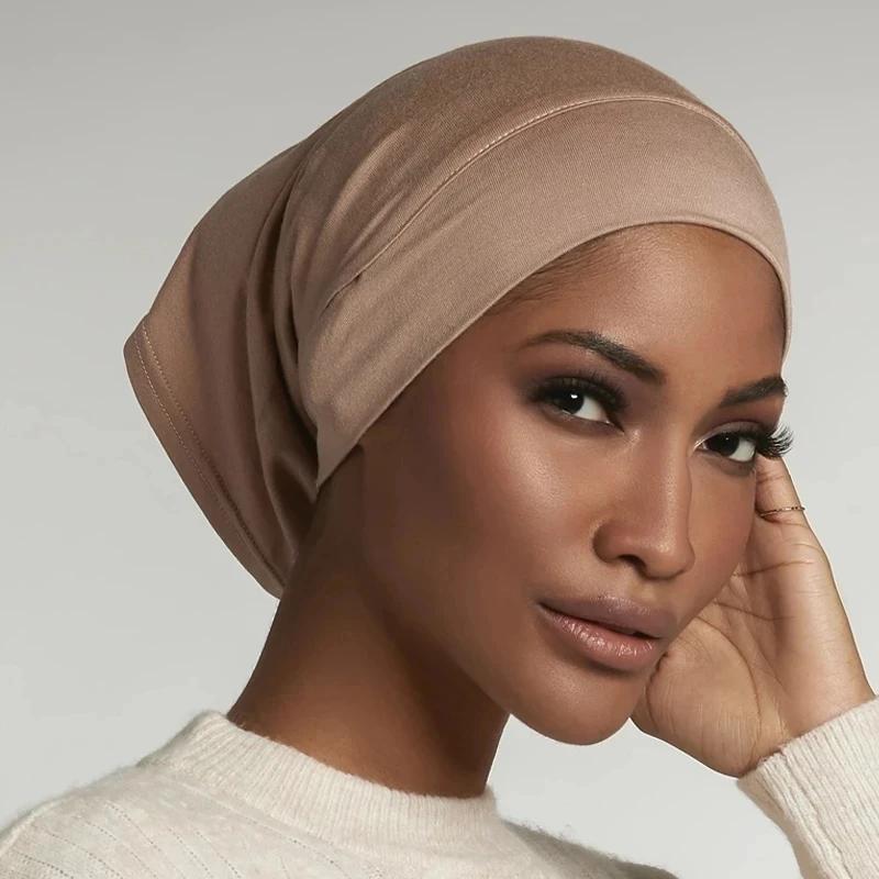 Coton Modal intérieur Hijab sous-capuchon musulman Turban Islam sous-écharpe Hijab Bonnet doux exten