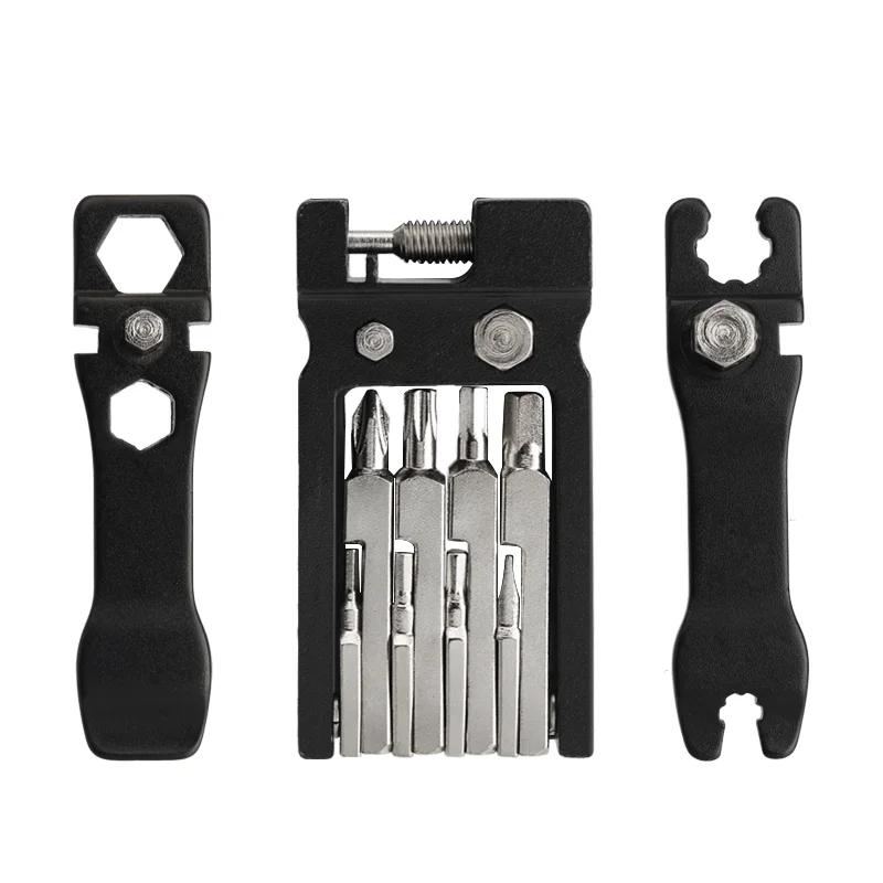 Ensemble d'outils de réparation de vélo 20 en 1, clé à rayons hexagonaux pliable multifonction, outi