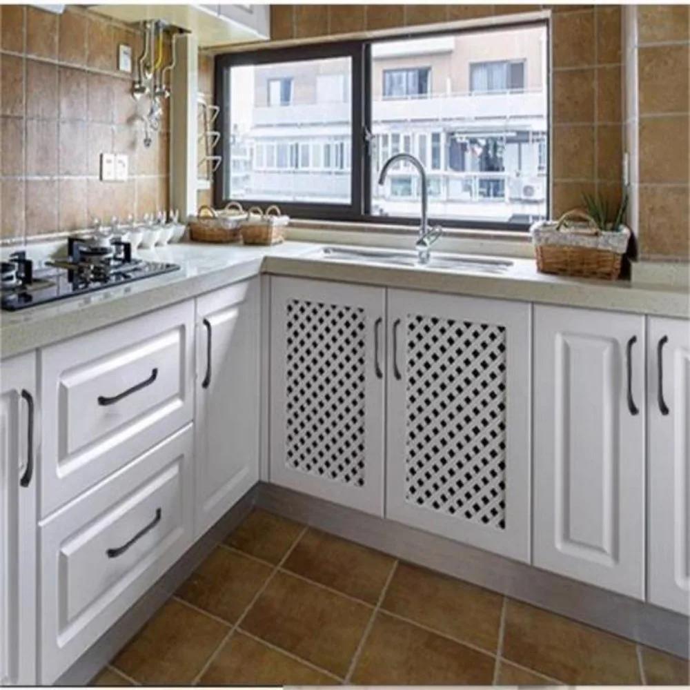 Meubles minimalistes et modernes en alliage d'aluminium brossé, doubles tiroirs de garde-robe, fenêt