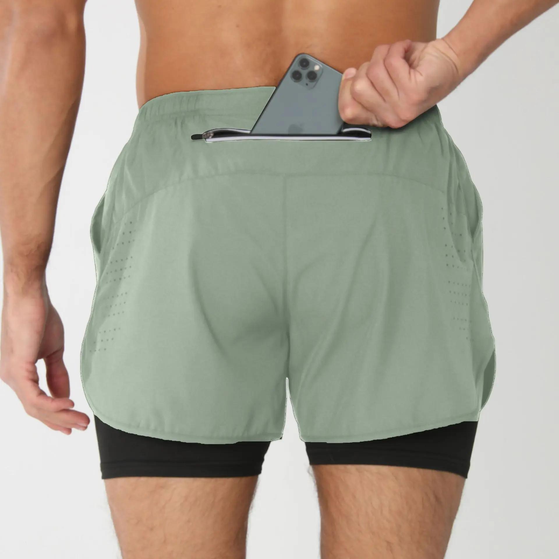 Shorts de course pour homme, pantalons de sport pour la gym et le fitness, shorts d'entraînement à s