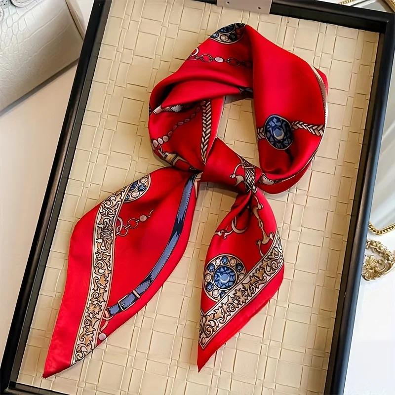 Mode imprimé léopard soie bandeaux écharpe femmes 2024 nouveau Elagant Bandana cou Foulard bandeaux 