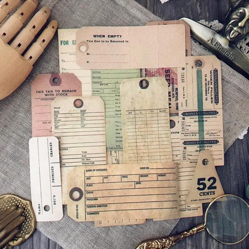 Autocollants de matériel de scrapbooking d'étiquette rétro, journal indésirable, autocollants vintag