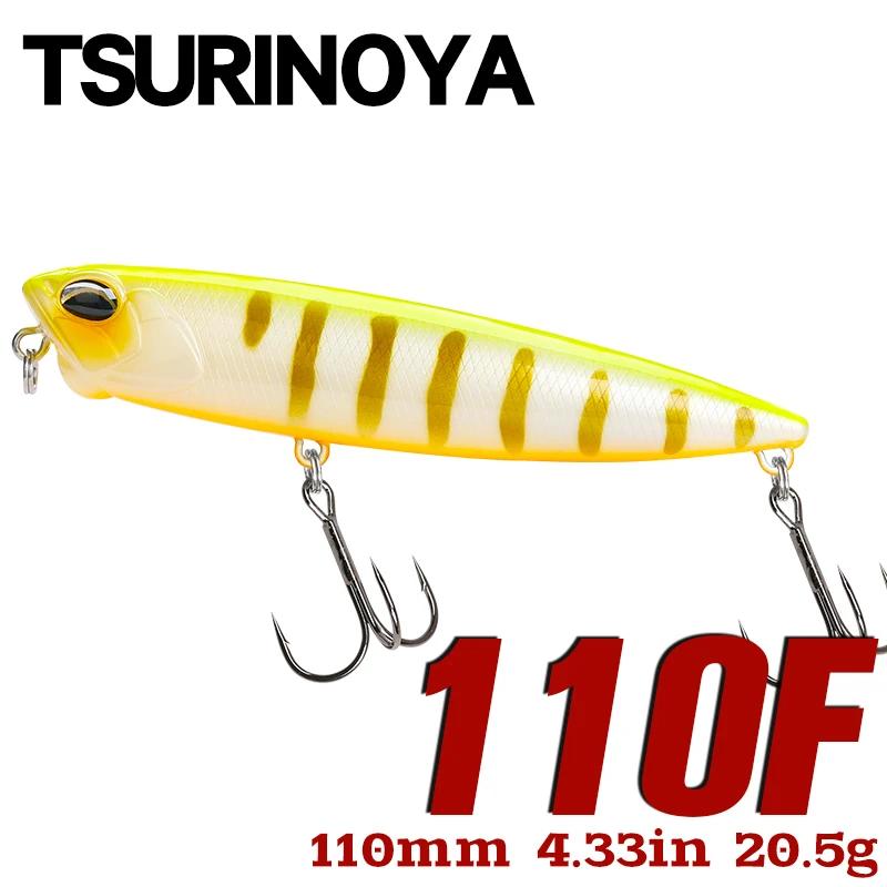 TSURINOYA – leurre flottant pour bar, appât artificiel dur professionnel, tête de serpent, wobbler, 