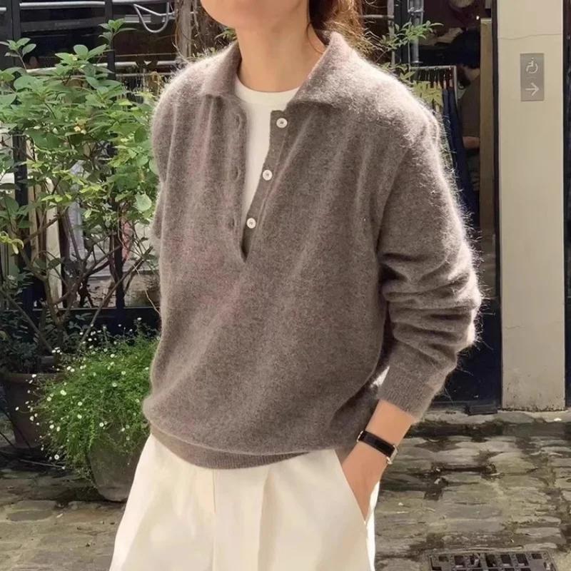 2025 automne/hiver nouveau pull femme 100% laine sweat à capuche tricoté femme couleur unie décontra