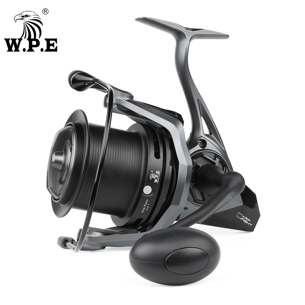 W.P.E – moulinet de pêche Spinning 9000, Ratio d'engrenage 4.4:1, roulements à billes 9 + 1, ligne e
