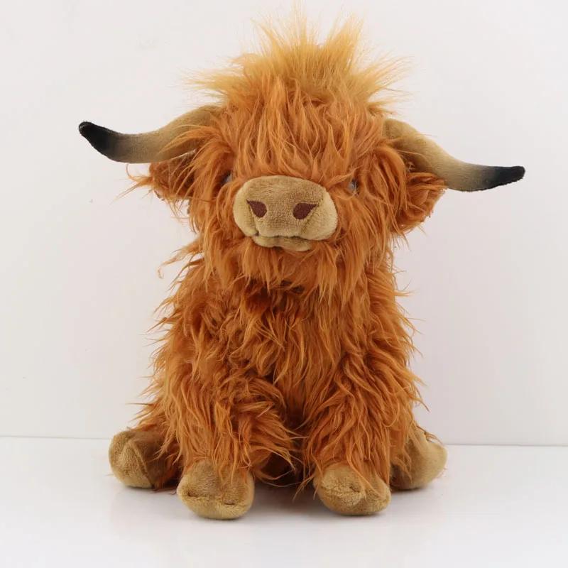 25cm Simulation Highland vache en peluche poupée animale doux en peluche Highland vache en peluche j