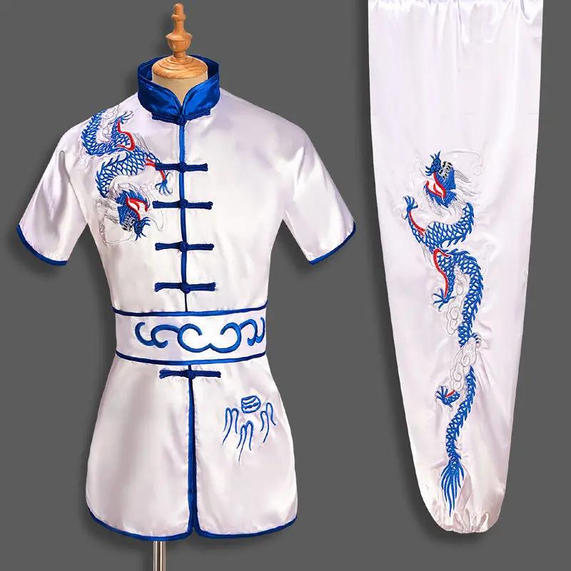 Uniforme traditionnel chinois de dragon Wushu pour hommes et femmes, ensemble de vêtements de Kung F