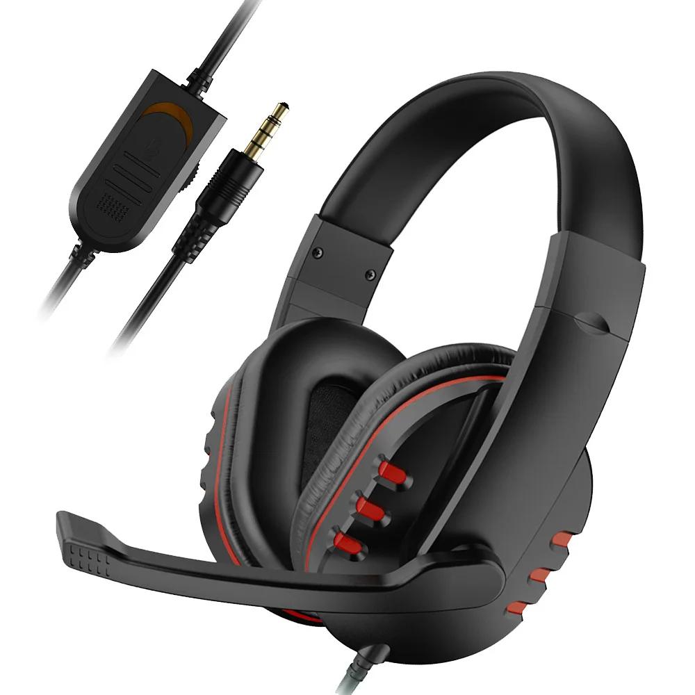 Écouteurs de jeu filaires 3.5mm, casque d'écoute, suppression du bruit, avec Microphone, contrôle du