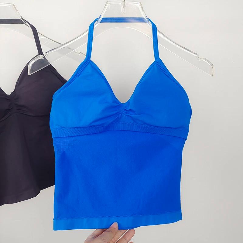 Soutien-gorge de sport Sexy pour femmes, Design dos ouvert, tissu extensible respirant pour le Yoga,