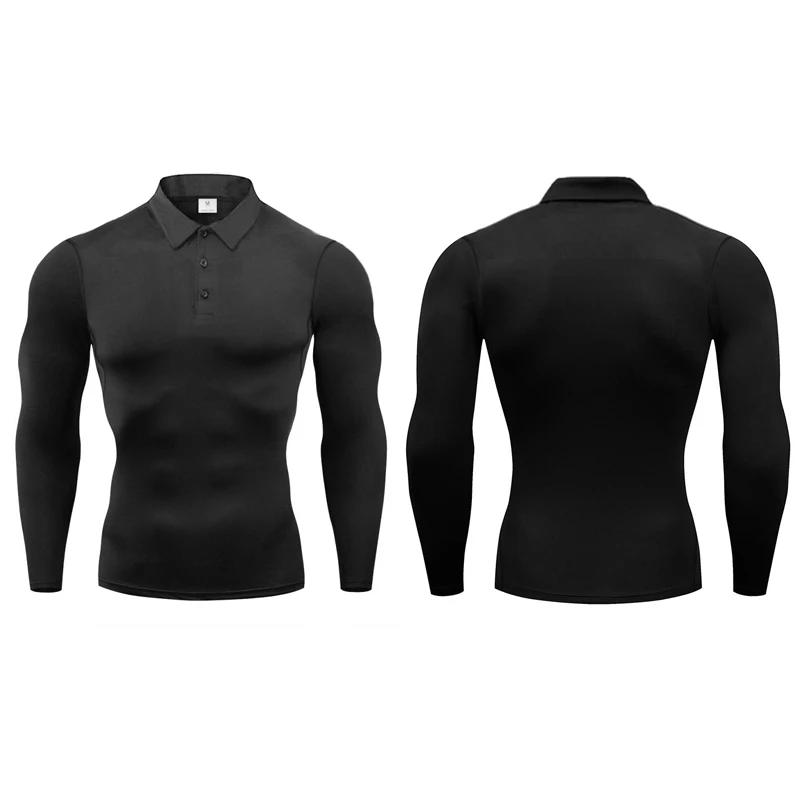 Chemises de golf à manches longues pour hommes Polos de sport Séchage rapide évacuant l'humidité Che