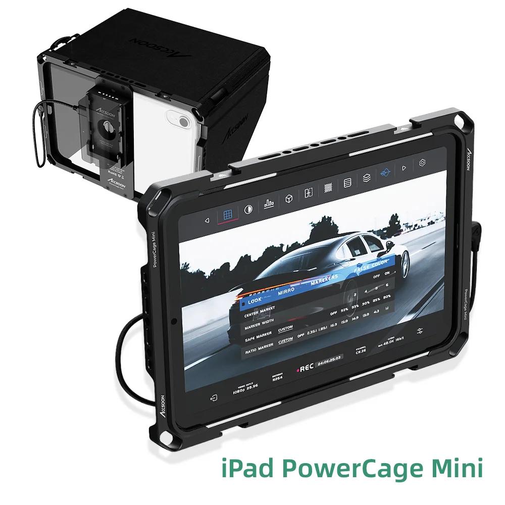 Accsoon PowerCage Mini pour Ipad Mini 6/7 A17pro Cage avec charge de batterie NP-F CEPC-05 1/4 "Goua