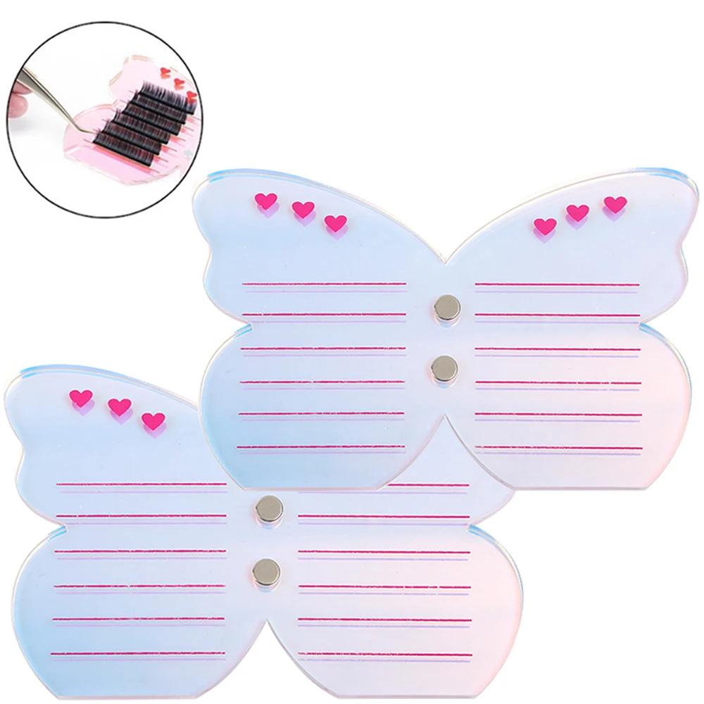 Outil d'extension de cils en acrylique, support de cils greffés, palette colorée avec plaque d'échel