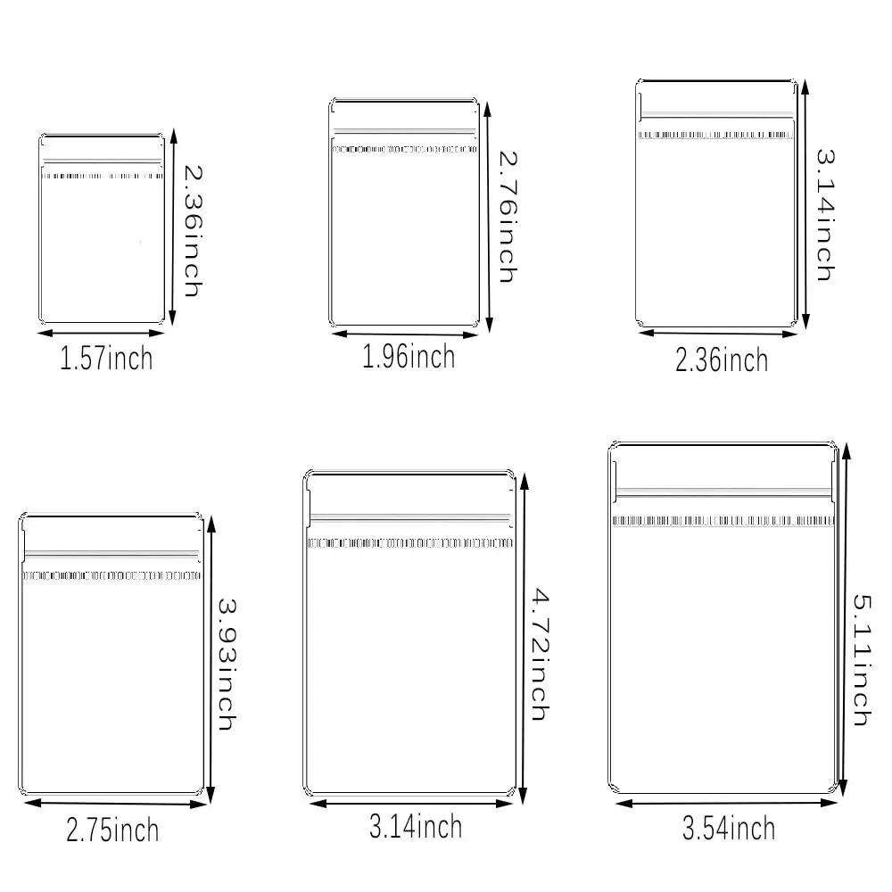 Petits sacs de rangement en plastique transparent à fermeture éclair auto-scellante pour bijoux, pou
