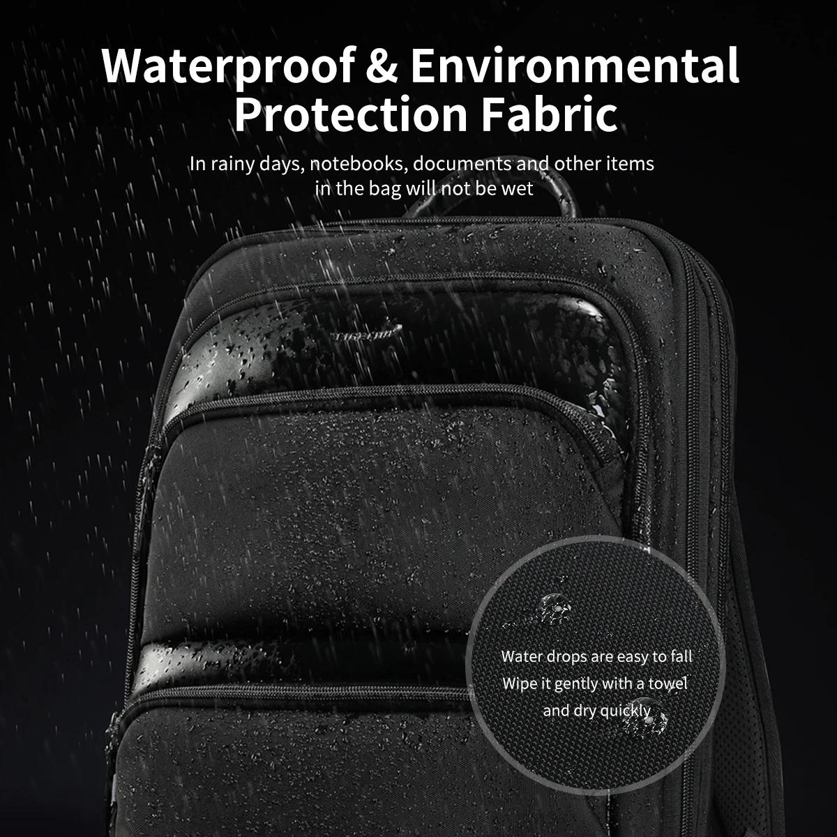Tigernu sacs à dos extensibles pour hommes 15.6 pouces sac à dos pour ordinateur portable mâle mince