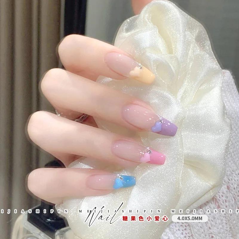 100 pièces Nail Art Mini coeur breloques 4x5mm mélange/résine blanche mignon strass en forme de coeu