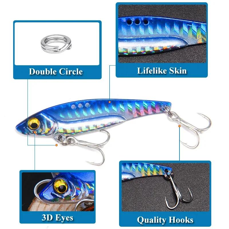 VIB leurre de pêche 7-18g lame métal coulant Spinner Vibration appât nageur Pesca pour bar brochet p