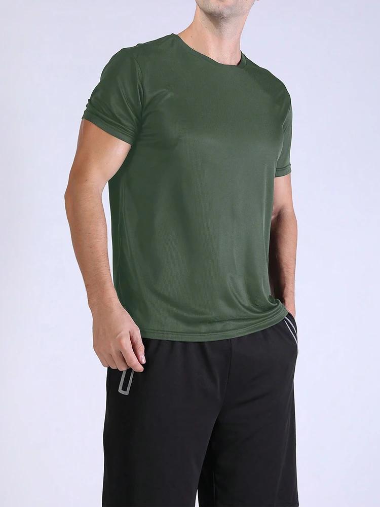 T-shirt de sport à séchage rapide ultraléger pour homme, haut léger, respirant, solide, document, en