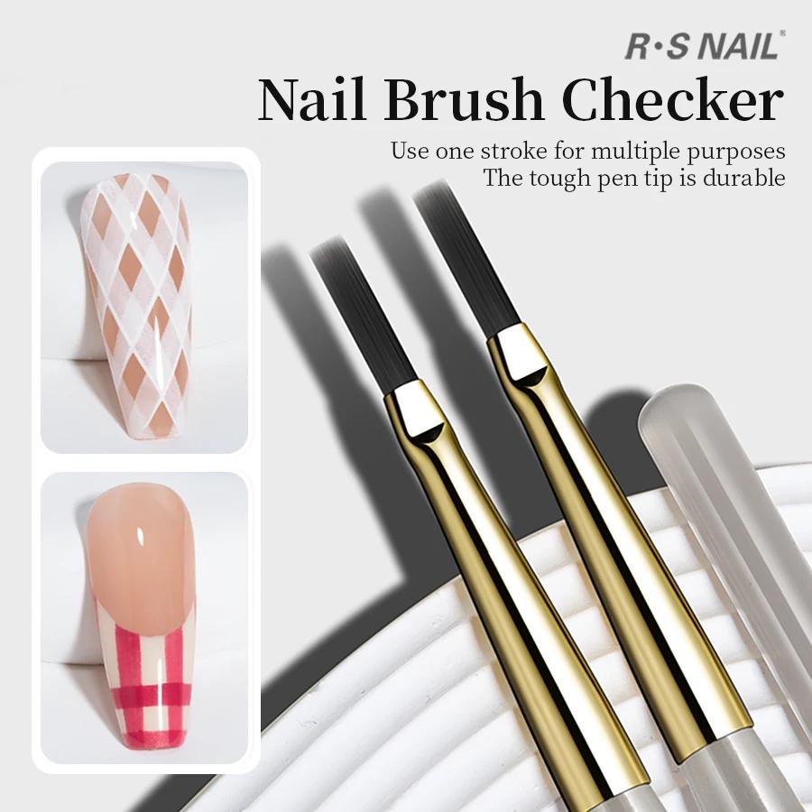 RSNAIL Nail Art brosse vérificateur ongles dessin peinture ligne brosse Nail Art outil acrylique pei